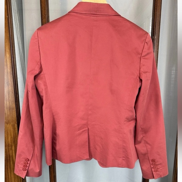 Talbots Women's Blazer Sz 8 Rose Pink Lined Cotton Suit 3 Buttons Preppy Career - Picture 3 of 7